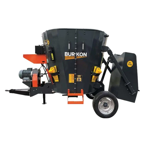 Burkon 3m³ 380V ve Traktör Şaftlı Çekilir Yem Karma Makinesi ürün görseli 1