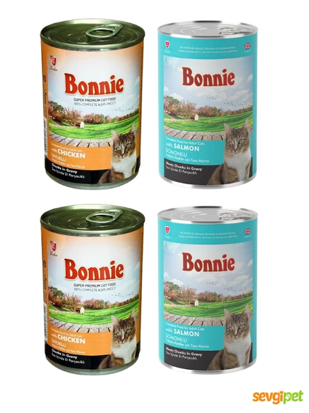 BNNIE 6'lı Mix Paket Kedi Konservesi (6 x 400 Gr) ürün görseli 1