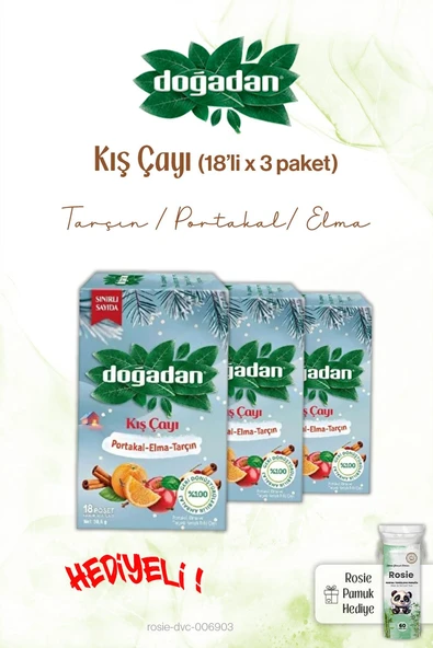 Doğadan x3 Kış Poşet Çay 18'li ve Rosie ürün görseli 1