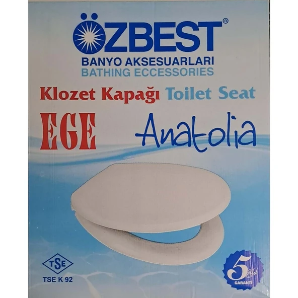 Özbest Ege Anatolia ( Akdeniz ) ( 36 x 43 cm ) Normal Kapanan Plastik Klozet Kapağı ürün görseli 1