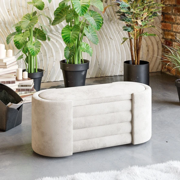 Rosita Sandıklı Bench – Şıklık ve Pratikliğin Mükemmel Uyumu, Modern Puf ürün görseli 1