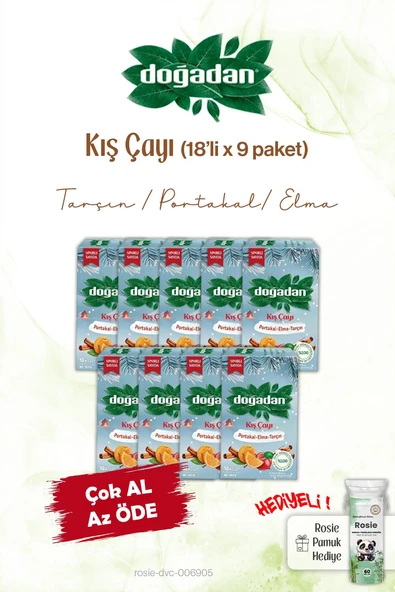 Doğadan Kış Poşet Çay 18'li, 9 Paket ve Rosie ürün görseli 1