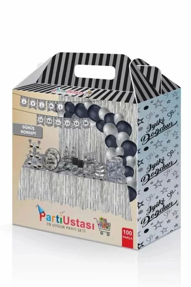 Parti Seti Parti Seti Iyiki Doğdun Gümüş ürün görseli 1