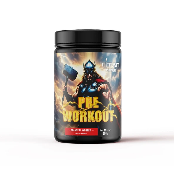 Titan Premium Pre-Workout 300Gr-Portakal Aroma-Shaker ürün görseli 1