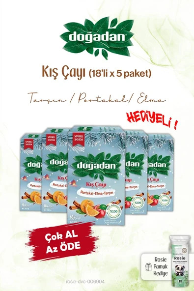 Doğadan Kış Poşet Çay 18'li, 5 Paket ve Rosie ürün görseli 1