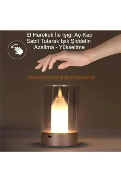 Cata ŞARJLI MUM DEKOR MASA LAMBASU CT-8432 ürün görseli 1