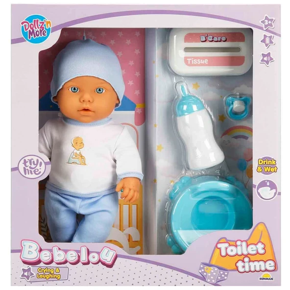 1030141 Sesli Bebelou Tuvalet Zamanı Bebek Seti 32 cm -Sunman ürün görseli 1