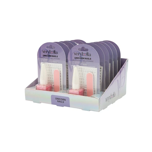 VRB48000 Very Bella - Unicorn Tırnak Seti (oje+kağıt törpü) ürün görseli 1