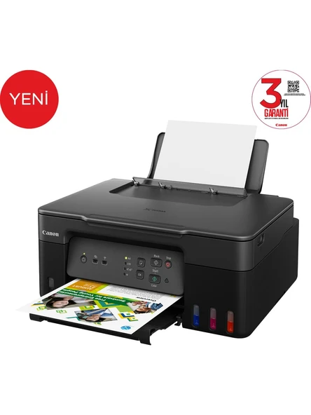 Canon G3430 Wi-Fi + Tarayıcı + Fotokopi Renkli Çok Fonksiyonlu Tanklı Mürekkep Püskürtmeli Yazıcı (Canon Eurasia Garantili) ürün görseli 1