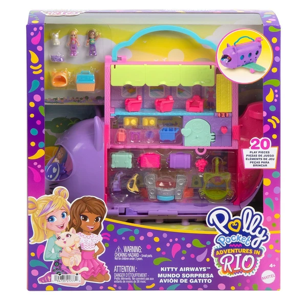 HWP19 Polly Pocket Adventures in Rio Uçak Oyun Seti ürün görseli 1