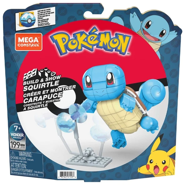 GYH00 MEGA™ Pokémon™ Squirtle - Yap ve Oyna Figürler 199 parça +7 yaş ürün görseli 1