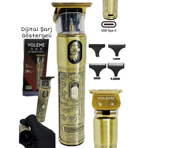 Ip-1949 Şarj Göstergeli Sakal Lazer Öncesi Vücut Ense Çizim Kişisel Bakım Aletleri Sıfıra Yakın Tıraş ürün görseli 1