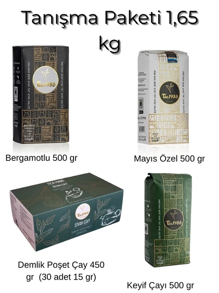 Tea1986 4'lü Avantaj Paketi - Mayıs Çayı, Bergamot, Keyif Çayı ve 30'lu XL Demlik Poşet ürün görseli 1
