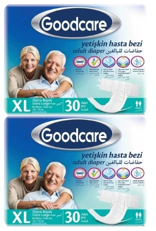 Goodcare Belbantlı Hasta Bezi XL Extra Büyük 2 x 30’lu ürün görseli 1