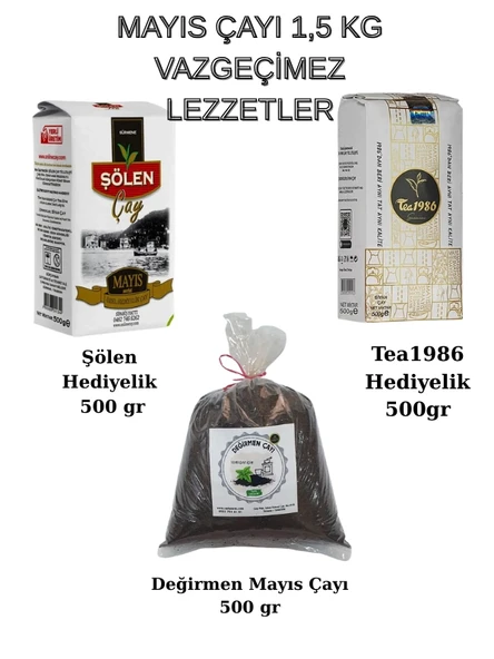 Mayıs Çayı Seti Tea1986, Şölen ve Değirmen Çayı 3’lü İlk Hasat (3 x 500 gr) ürün görseli 1