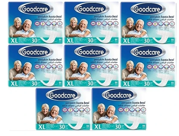 Goodcare Hasta Bezi Yetişkin XL-Ekstra Büyük 240 Adet 8x30 ürün görseli 1