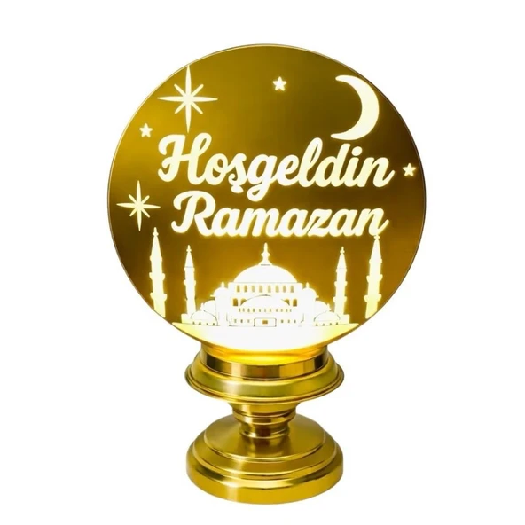 Hoş Geldin Ramazan Işıklı Dekor Süs 1 Adet ürün görseli 1