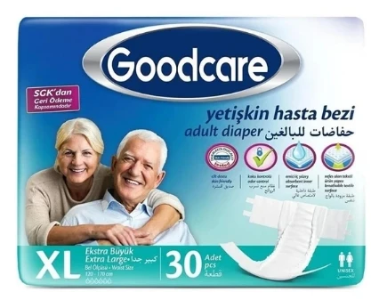 GOODCARE Hasta Bezi Yetişkin Bel Bantlı Tekstil Yüzey Xl Extra Large - Ekstra Büyük 30 Adet Tekli Pk ürün görseli 1
