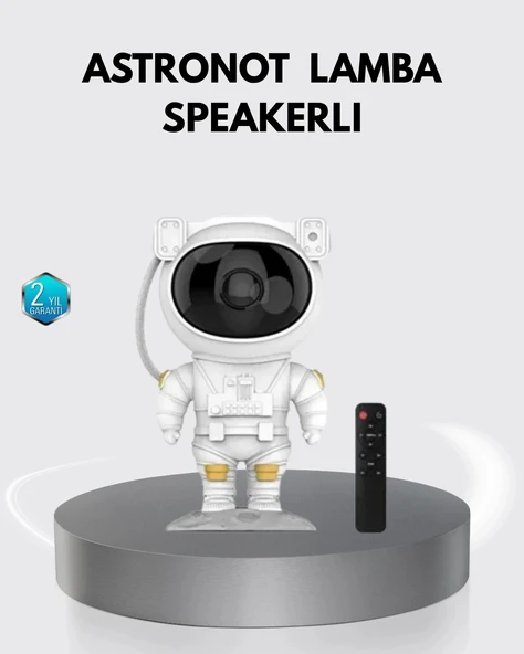 Astronot Şekilli Galaxy Projeksiyon Lambası Nebula Efektli Dekoratif Lamba ürün görseli 1
