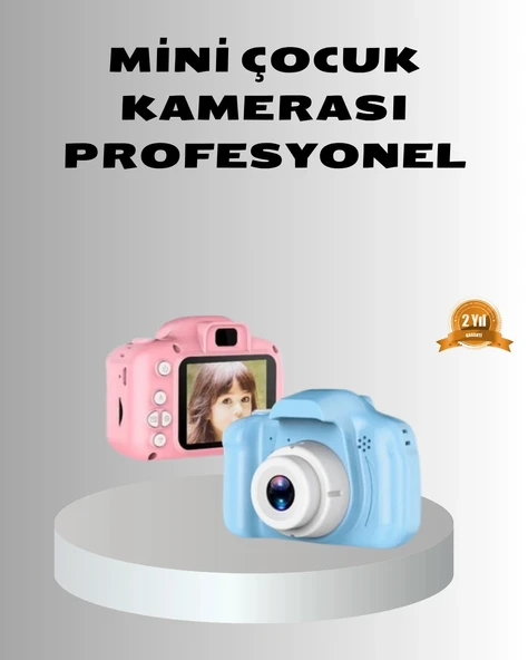 8mp Mini Çocuk Fotoğraf Makinesi – Pembe Ses Kaydı Özellikli ürün görseli 1