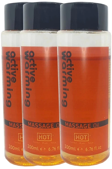 Active Warming Massage Oil 600 ml Isıtıcı Özellikli rotik Masaj Yağı X 3 ADET ürün görseli 1
