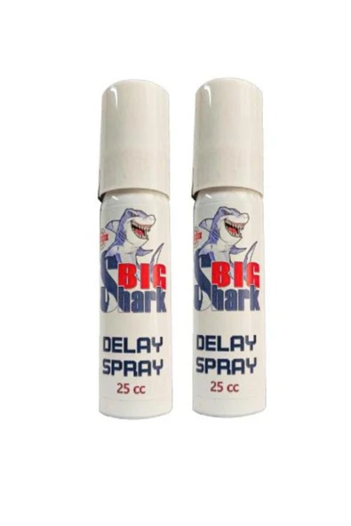 Big Shark Del.ay Erkeklere Zamanlayıcı Yeni Formülü Bakım Ve Masaj Sprayı 25 Cc X 2 Adet ürün görseli 1