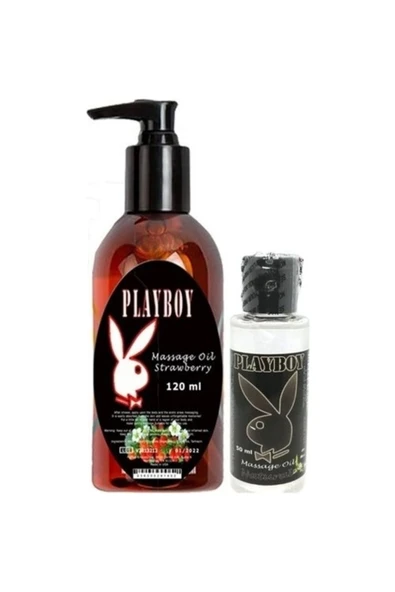 Playboy Aromaterapi Çilek Massage Oil 120 ml Natural Aromalı Massage Vücut Masaj Yağı 50 ml ürün görseli 1