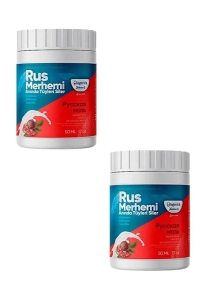 Rus Merhemi Anında Tüy Siler Tüy Dökücü Krem 50 ml X 2 Adet ürün görseli 1