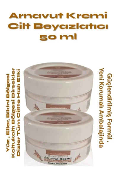Three Brand Whitening Cream Arnavut Kremi 100 ml Aklık Kremi x 2 Adet ürün görseli 1