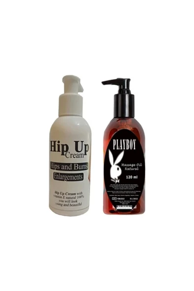 Hipup Hip Enlargement Cream Kalça Kaldırma , Vücut Kremi 120 Ml+Playboy Masaj Yağı 120 ml ürün görseli 1