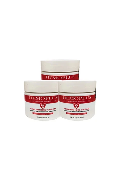 Hemoplus Büyük Boy Rahatlama Bakım Kremi 3 Adet 150 ml ürün görseli 1