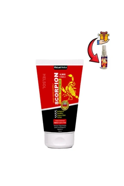 Scorpion Erkeklere Özel Geciktiricili ve Sertleştiren Bakım Kremi 50 ml x 1 ad.+Lustra Masaj Yağı ürün görseli 1