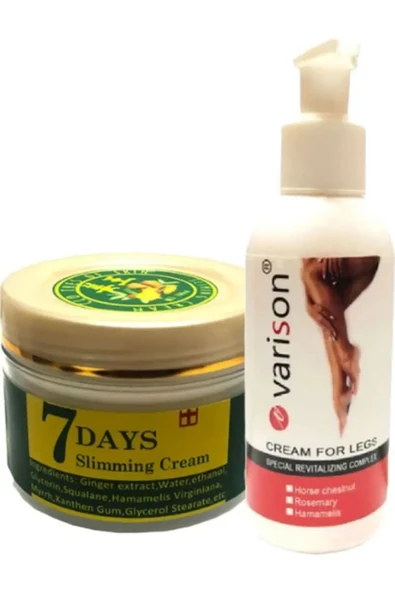 Varison 120 ml Bacak Krem + 7 Days Slimingcream Yaza Hazırlık Jeli ürün görseli 1