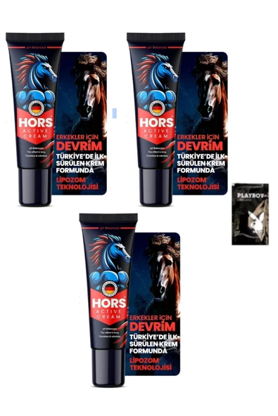 Hors Active Cream Gecikme Ve Sertleşme P.enis Kremi 50ml 3 Adet + 1 Adet Jel ürün görseli 1
