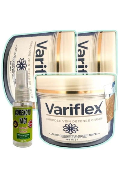 Variflex Bacak Bakımı Kremi 100 ml x 3 adet + Çörek Otu Yağı 30 ml ürün görseli 1