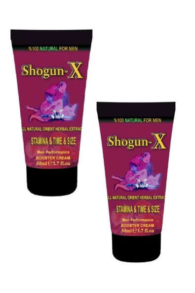 Shogun -x Extra Cream Erkeklere Özel Sertleşmeye ve Gecikmeye Etkili Krem 50ml X 2 Adet ürün görseli 1