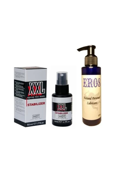 Mucizevi Hot Xxl Peak Power For Men Sprey 50 ml Eros Natural Lubricant 125ML ürün görseli 1