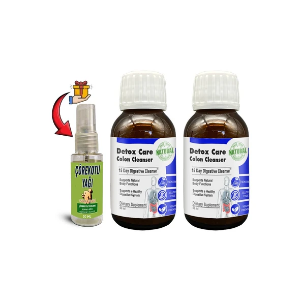 Detox Care 2 Kutu 15 Günlük Pratik Şurup Formülü + Çörek Otu Masaj Yağı 30 ml ürün görseli 1