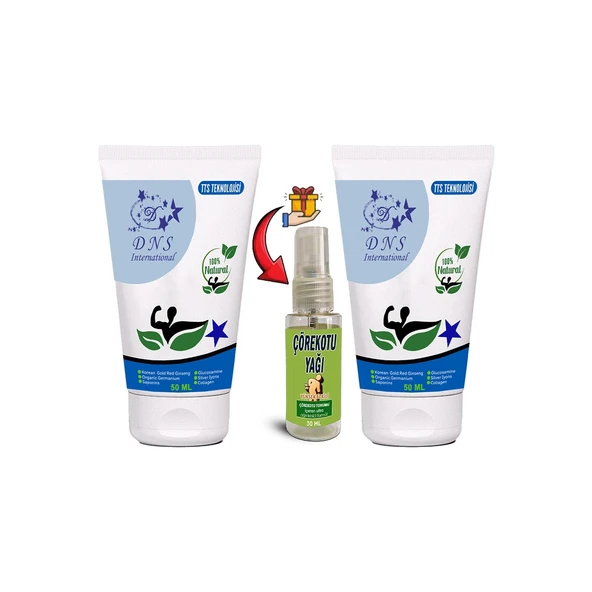 DNS 2 Tane Ginseng Kolajenli Gümüş İyonu Glukozamin Saponins Germanyumlu Krem 50 ml + Çörek Otu Yağı ürün görseli 1