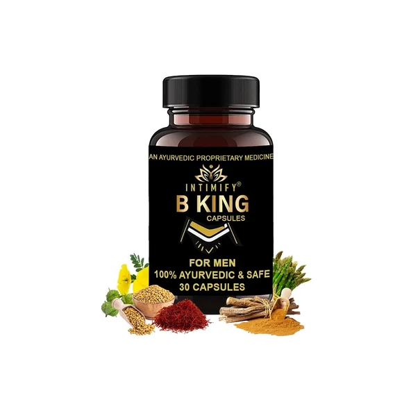 B King Erkek Destekleyici Shilajit Shatavari Gokshura Safed Musli Shudha 30lu Kapsüller ürün görseli 1