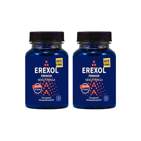 Erexol 2 Adet Erkekleri Desteklemeye L-argininli L-citrullineli macatozlu çinko Üzüm Extreli 30lu ürün görseli 1
