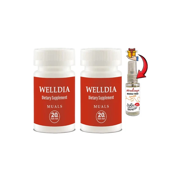 Welldia Prost Pro Caps 2 Kutu Erkeklere Özel formüllü 20li Takviyelik Kapsüller + Afrodizayn Yağı ürün görseli 1