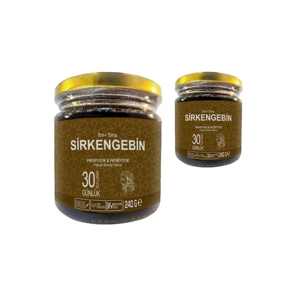Ibn-i Sina Sirkengebin 2 Kutu Ballı Sirkeli Sarımsaklı Aromatik Prebiyotik Macun ürün görseli 1