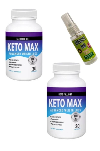 Keto Max Destekleyici Ürün  30'lu X 2 Adet + Masaj Yağı 30 ml ürün görseli 1