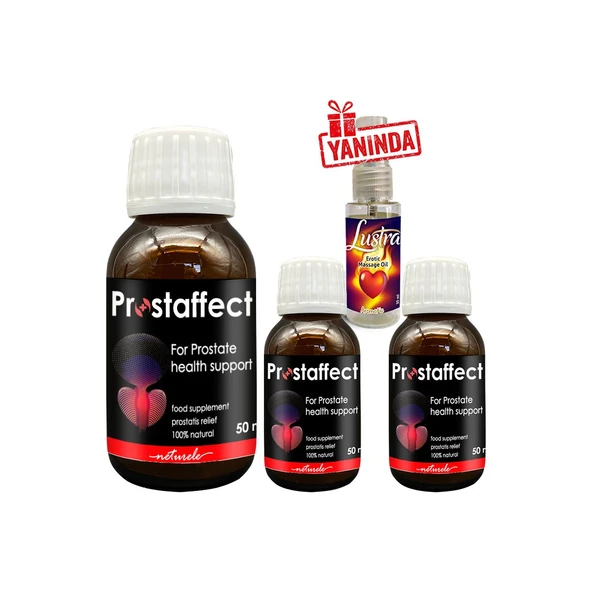 Prostaffect Erkeklere Özel 3 Adet 50 ml Şurup + Yanında Lustra Masaj Yağı ürün görseli 1