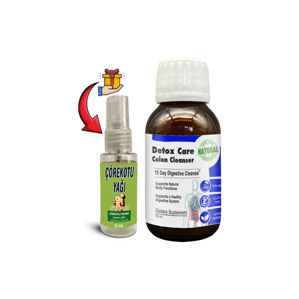 Detox Care 1 Kutu 15 Günlük Pratik Şurup Formülü + Çörek Otu Masaj Yağı 30 ml ürün görseli 1