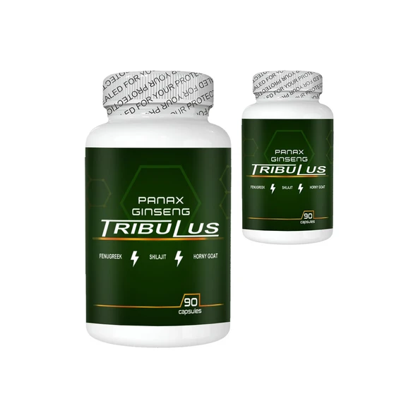 Panax 2 Kutu Panax Ginseng Tribuluslu Fenugreekli Shilajitli Hornygoatlı 90 lı Erkeklere Özel Caps ürün görseli 1