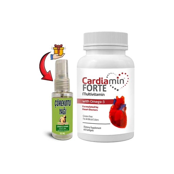 Cardiamin Forte 1 Kutu Multivitaminli Omega3lü 60 Soft Jel Kapsüllü Formül + Çörek Otu Yağı 30 ml ürün görseli 1