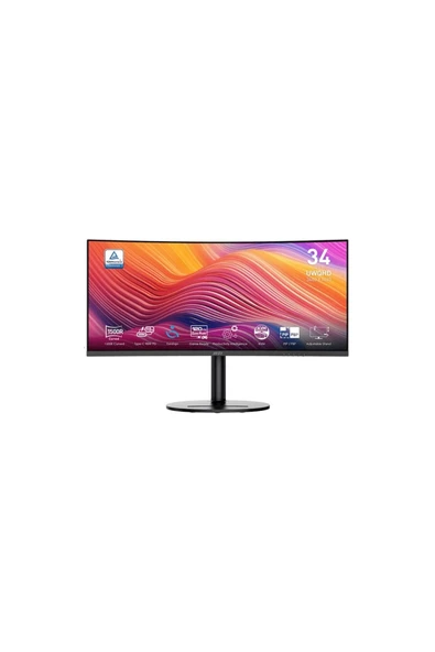 MSI 34" MODERN MD342CQP 3440x1440 (UWQHD) CURVE 1500R VA 120HZ 1MS ADAPTIVE-SYNC TYPE-C MONITOR ürün görseli 1