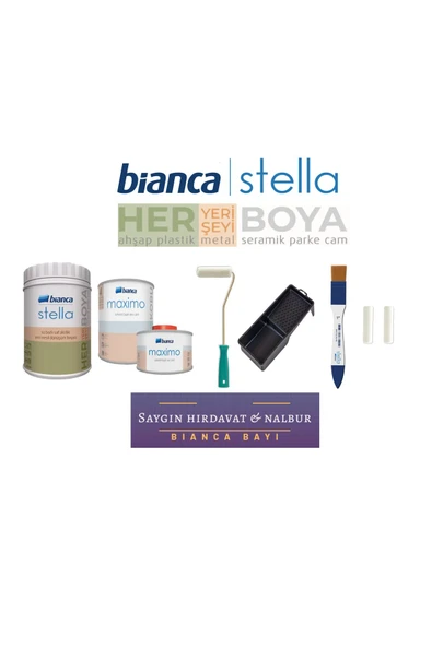 Bianca Stella Tezgah - Banyo - Zemin Boyama Seti 5-6 Metrekare - Beyaz ürün görseli 1